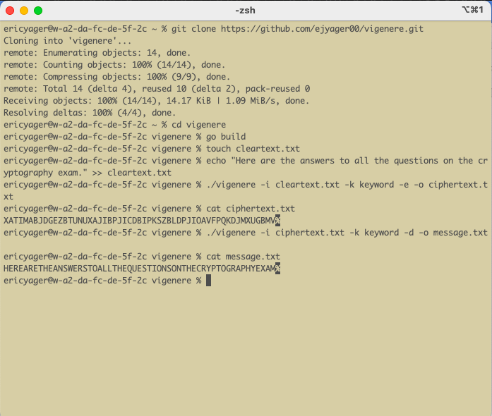 Encrypting and decrypting with a caesar cipher.